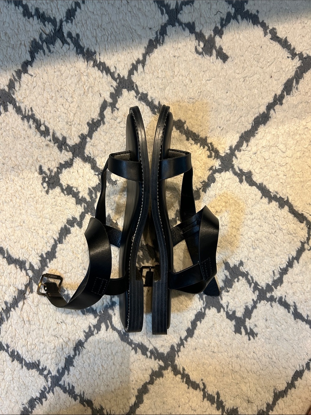 Joie - black  Strappy Leather Sandals - Women - Picture 3 of 4